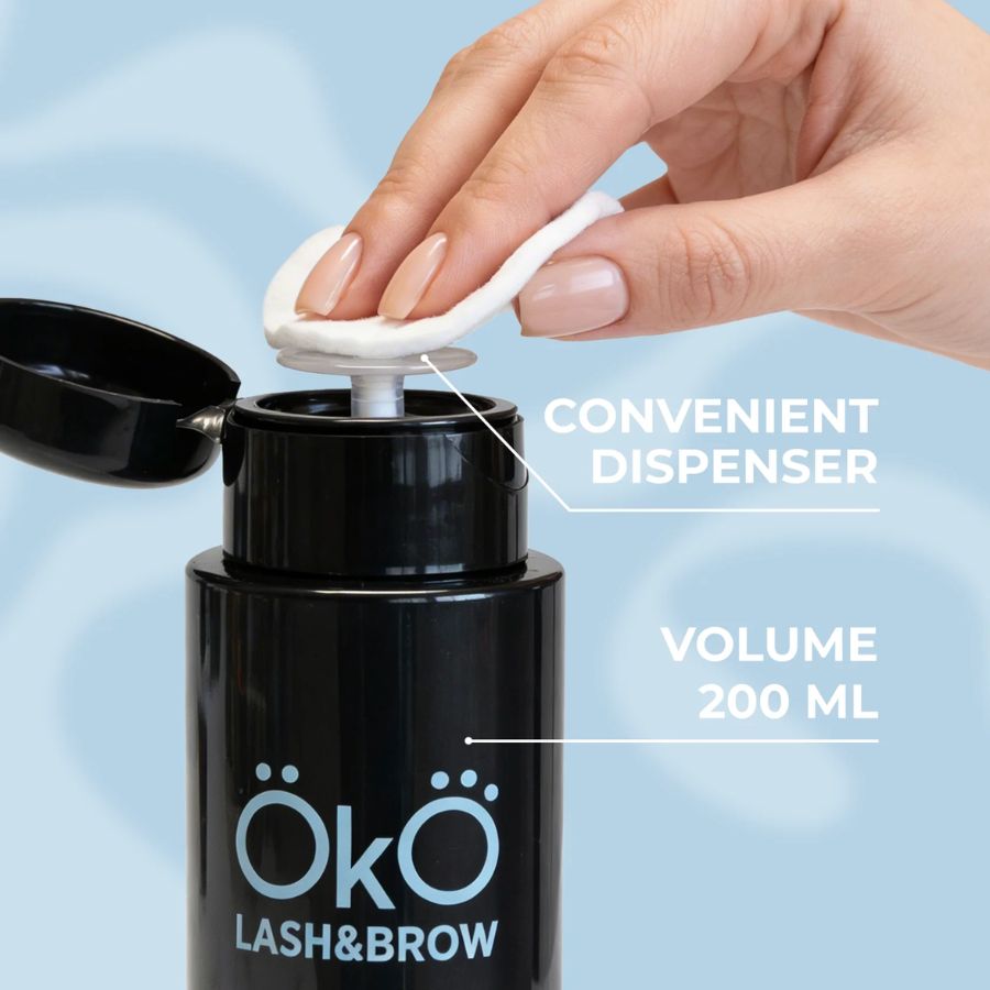 Pump Dispenser Bottle Schwarz (200 ml) - OKO Lash&Brow®