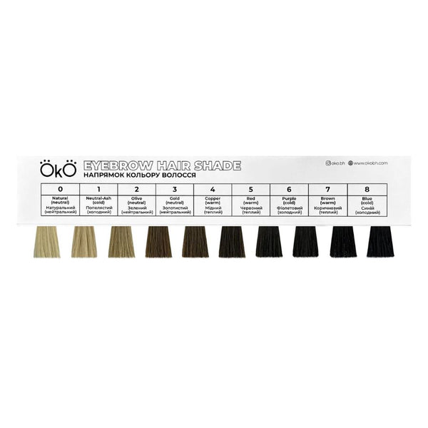 Farbkarte Eyebrow Tone Level Indicator - OKO Lash&Brow®