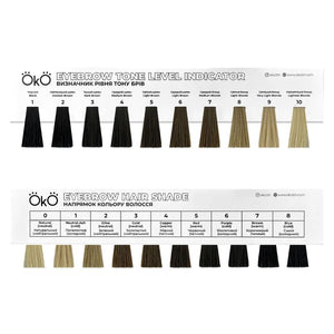 Farbkarte Eyebrow Tone Level Indicator - OKO Lash&Brow®