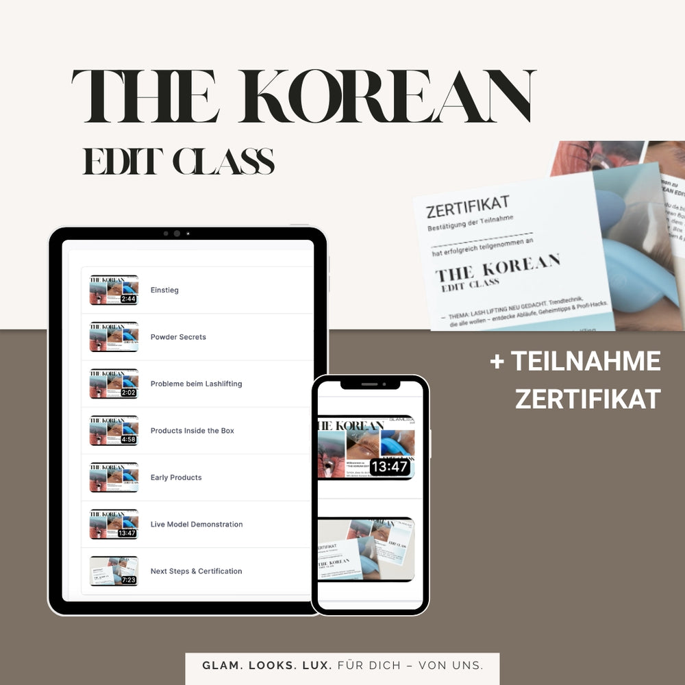 Korean Starter Box - 12 Tlg. Set inkl. MINI-KURS 7 Module und Demo Modell + Zertifikat