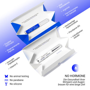 Produktset Wimpern- und Augenbrauenserum – vegan und dermatologisch getestet