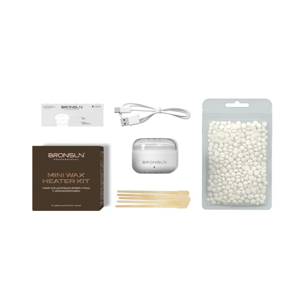 Augenbrauen Waxing Set mit Mini-Wachserhitzer, Filmwachs und Spateln von BRONSUN