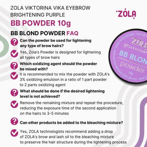 Augenbrauen Blondierpulver PURPLE BB BLOND POWDER 10 g – ZOLA x Viktorina Vika