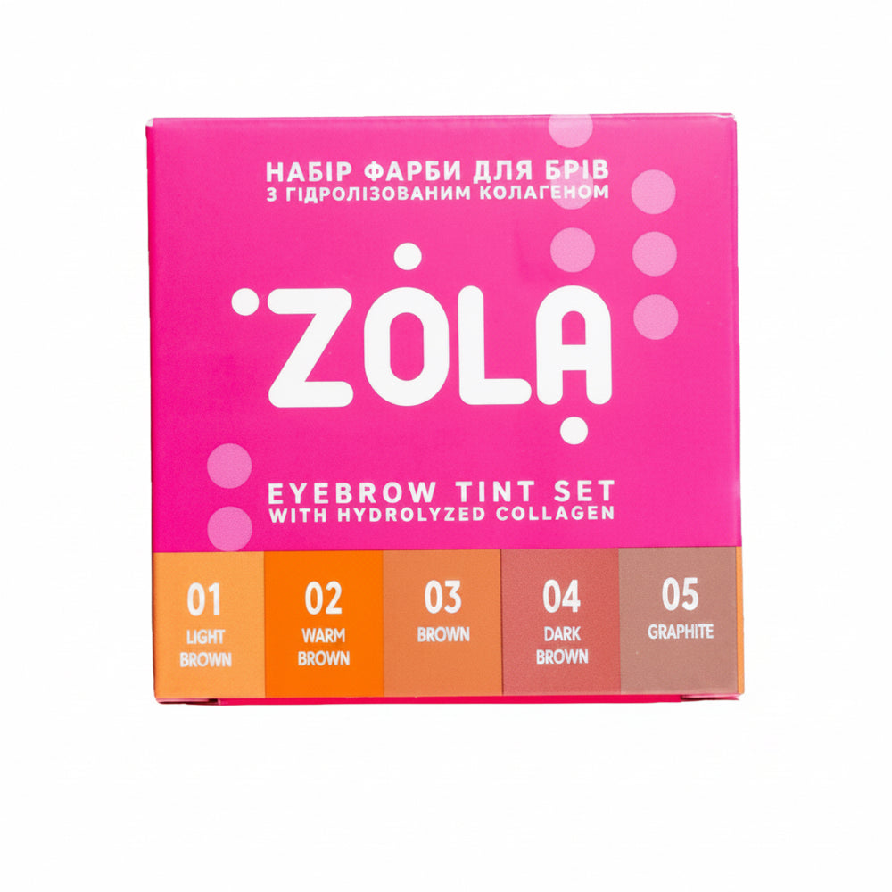 ZOLA Brow Dye Set - Professionelle Augenbrauenfarbe 5x 5ml