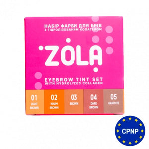 ZOLA Brow Dye Set - Professionelle Augenbrauenfarbe 5x 5ml