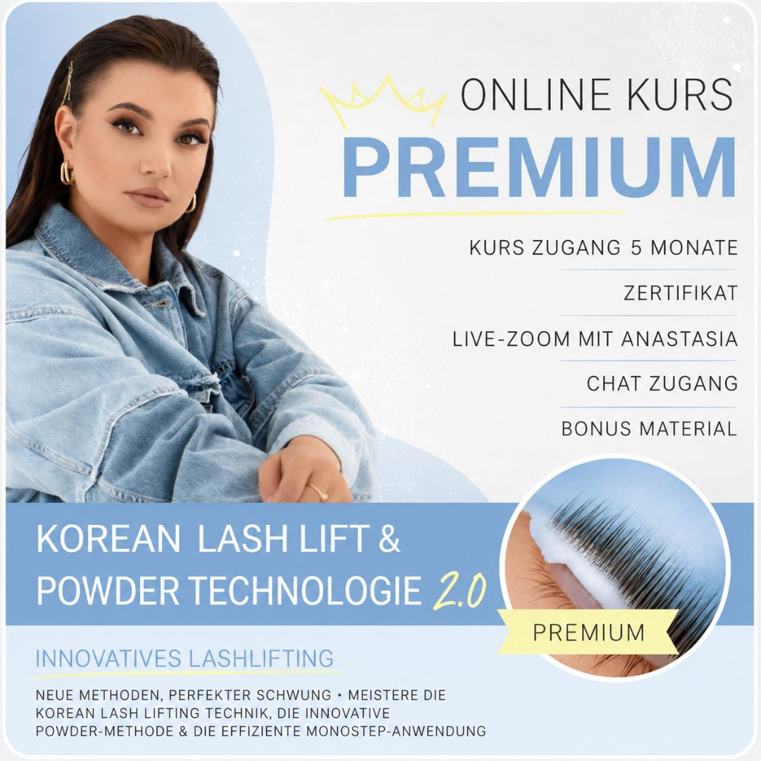 Korean Lash Lift Powder Technologie 2.0 - mit Webinar Live Coaching